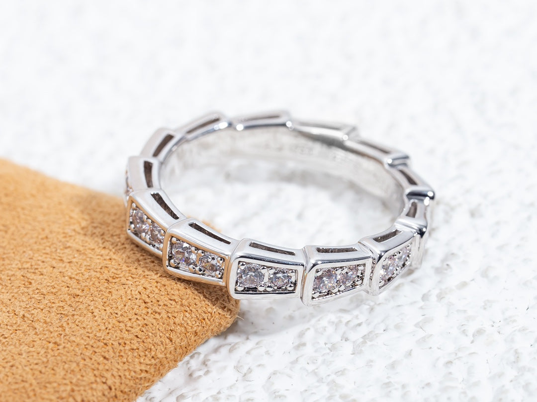 [Vicky]SERPENTI RING SILVER DIAMOND PAVED 3MM