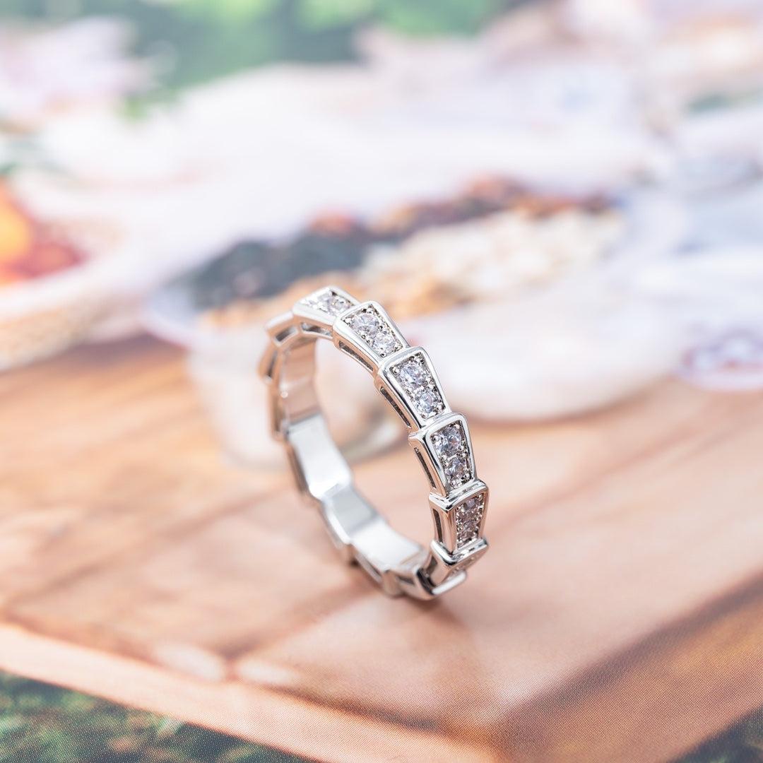 [Vicky]SERPENTI RING SILVER DIAMOND PAVED 3MM