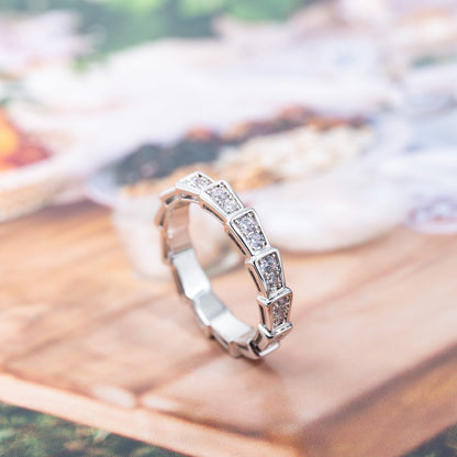 [Vicky]SERPENTI RING SILVER DIAMOND PAVED 3MM