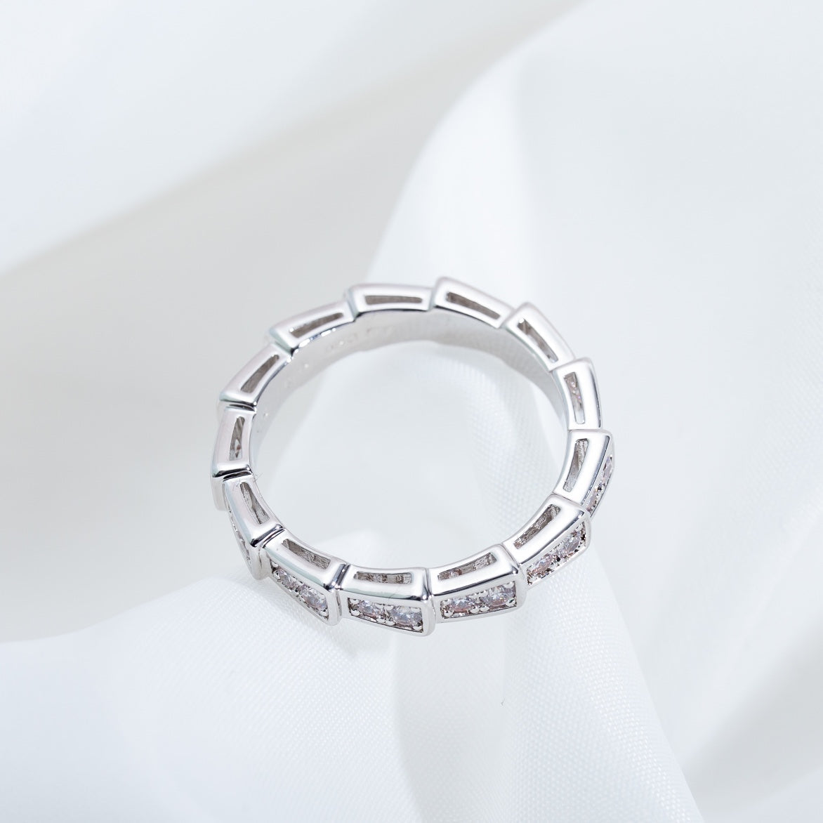 [Vicky]SERPENTI RING SILVER DIAMOND PAVED 3MM