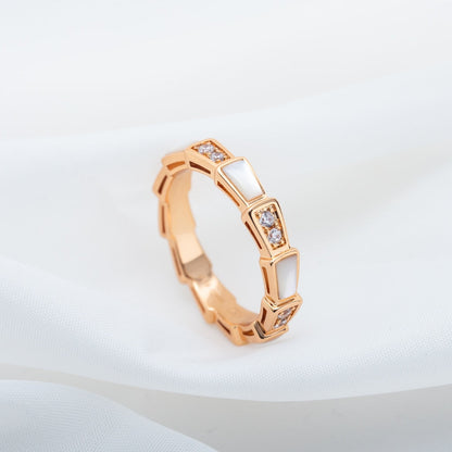 [Vicky]SERPENTI RING ROTGOLD DIAMANT MOP 3MM