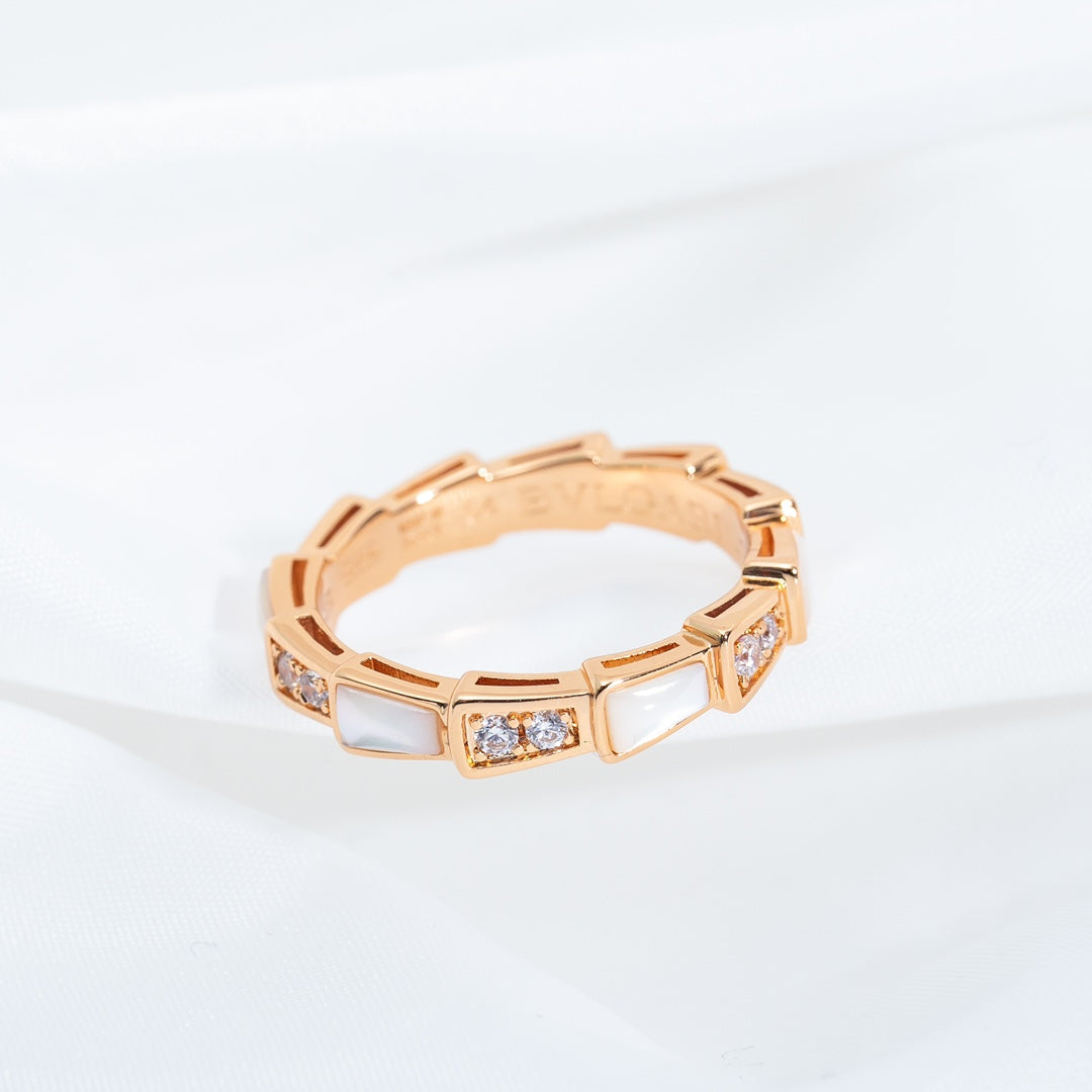 [Vicky]SERPENTI RING ROTGOLD DIAMANT MOP 3MM