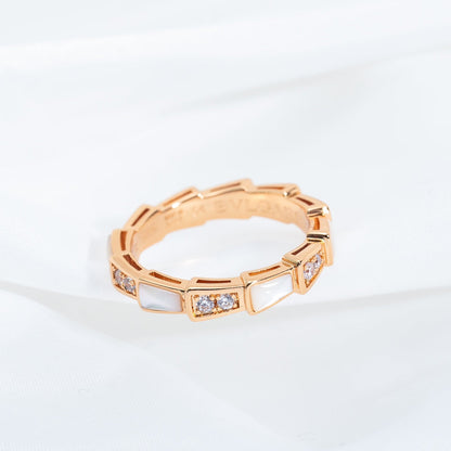 [Vicky]SERPENTI RING ROTGOLD DIAMANT MOP 3MM