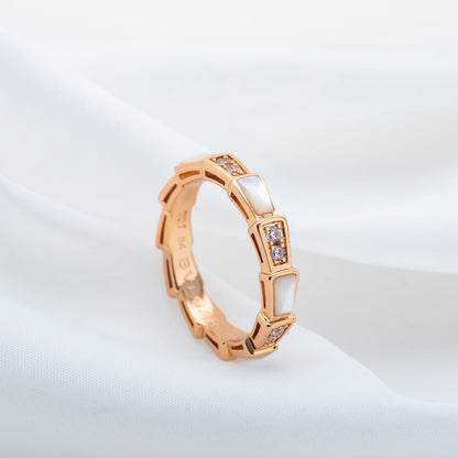 [Vicky]SERPENTI RING ROTGOLD DIAMANT MOP 3MM