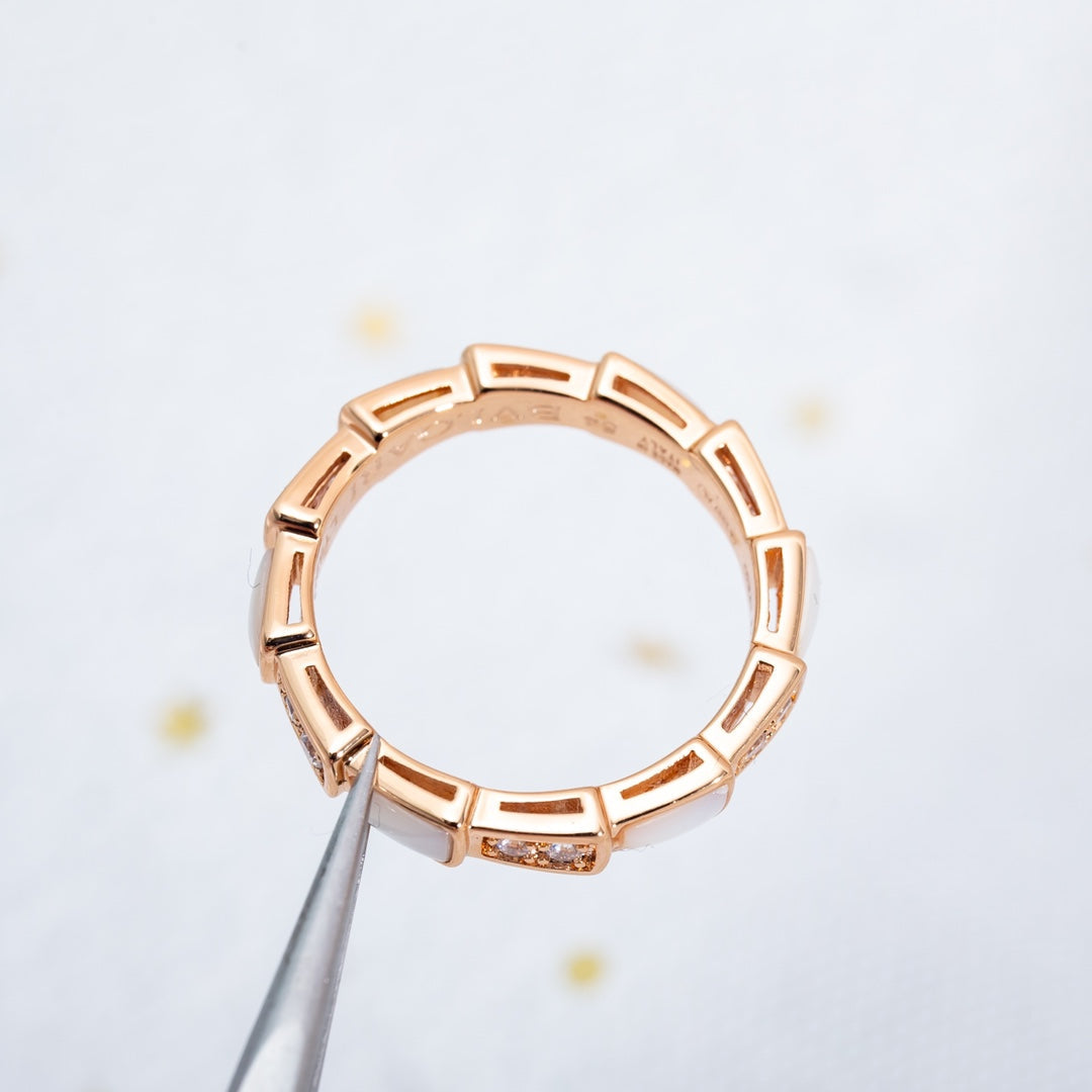 [Vicky]SERPENTI RING ROTGOLD DIAMANT MOP 3MM