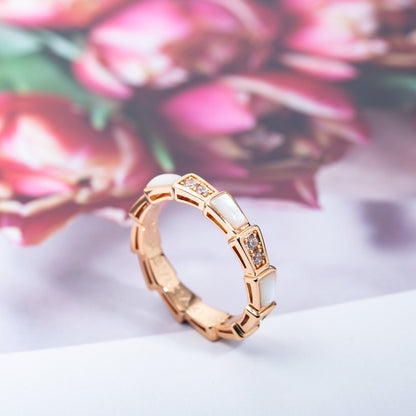 [Vicky]SERPENTI RING ROTGOLD DIAMANT MOP 3MM