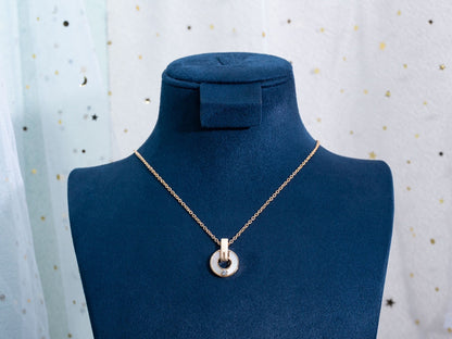 [Vicky]GARI NECKLACE PINK GOLD MOP