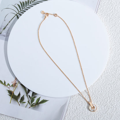[Vicky]GARI NECKLACE PINK GOLD MOP