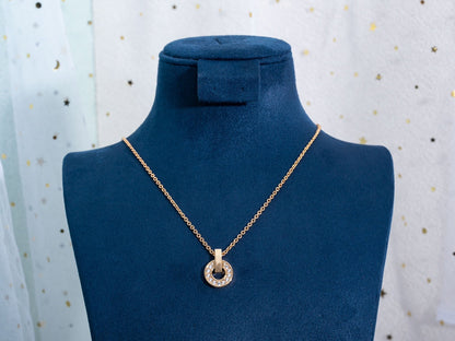 [Vicky]GARI NECKLACE PINK GOLD DIAMOND