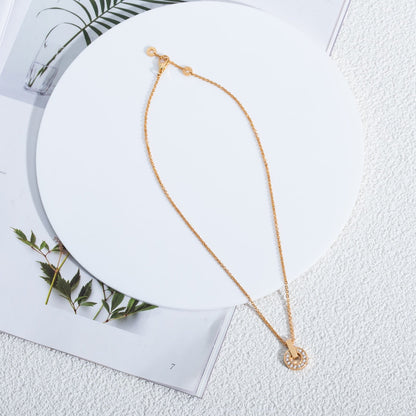 [Vicky]GARI NECKLACE PINK GOLD DIAMOND