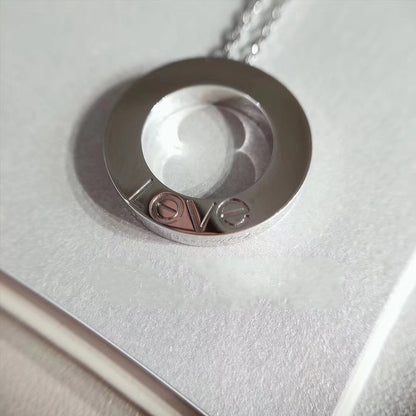 [Vicky]LOVE NECKLACE ADJUSTABLE SILVER