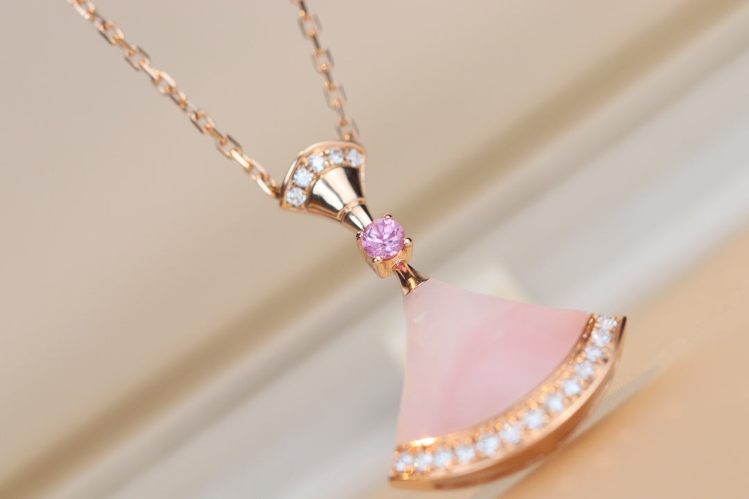 [Vicky]DREAM NECKLACE PINK MOP DIAMOND