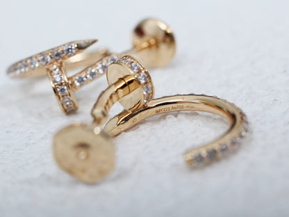 [Vicky]JUSTE EARRINGS 12.75MM PINK GOLD DIAMOND