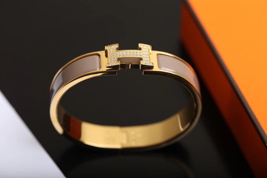 [Royal&Vicky]H BRACELET GOLD DIAMOND