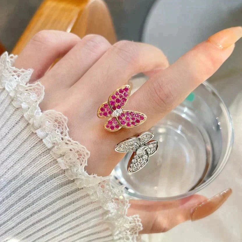 [Royal&Vicky]TWIN BUTTERFLY DIAMOND RING