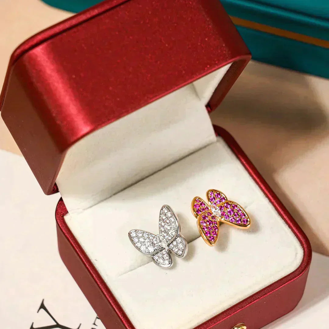 [Vicky]ZWILLINGS-SCHMETTERLINGS-DIAMANTRING