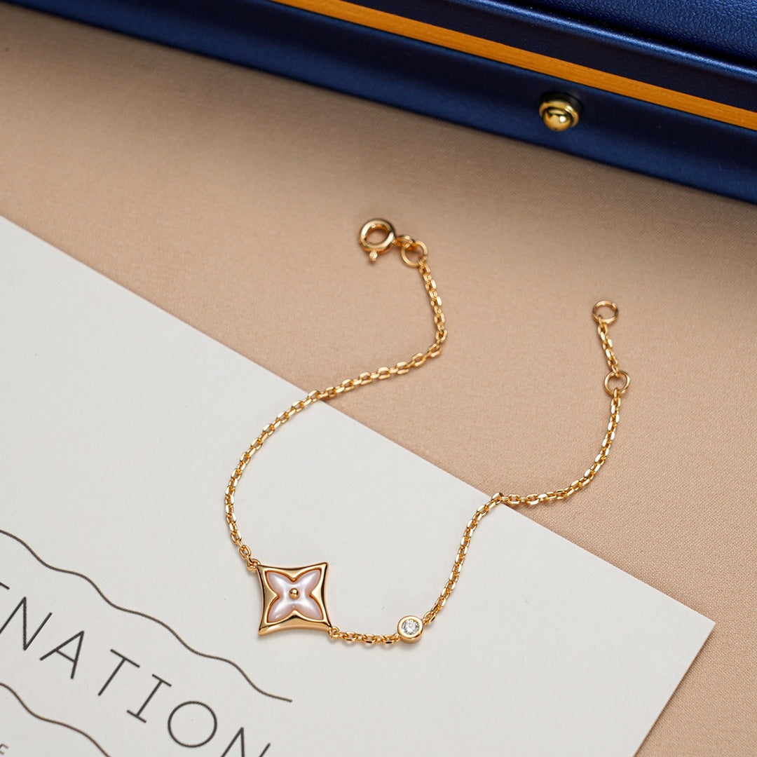 [Royal&Vicky]STAR 1 DIAMOND PINK GOLD BRACELET