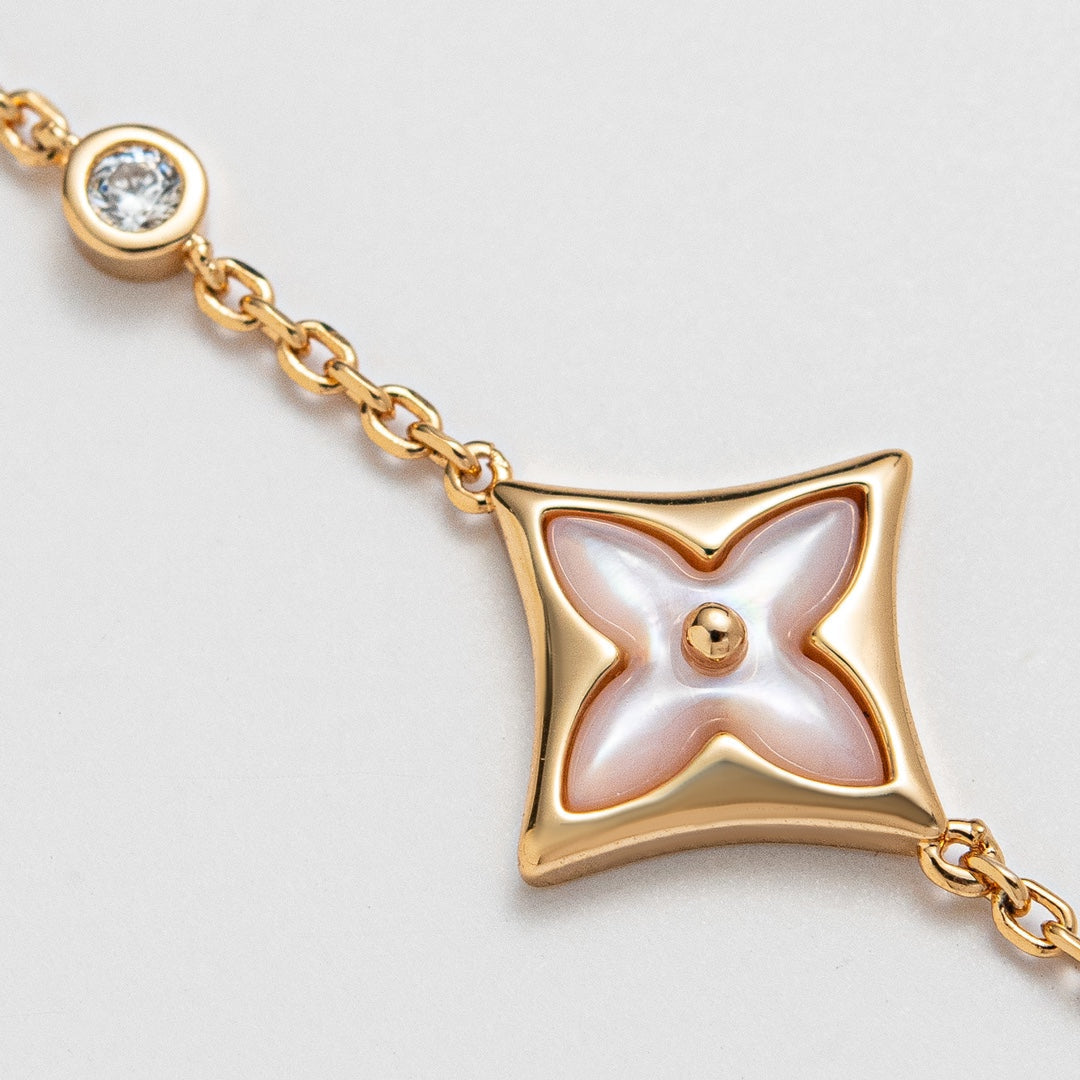 [Royal&Vicky]STAR 1 DIAMOND PINK GOLD BRACELET