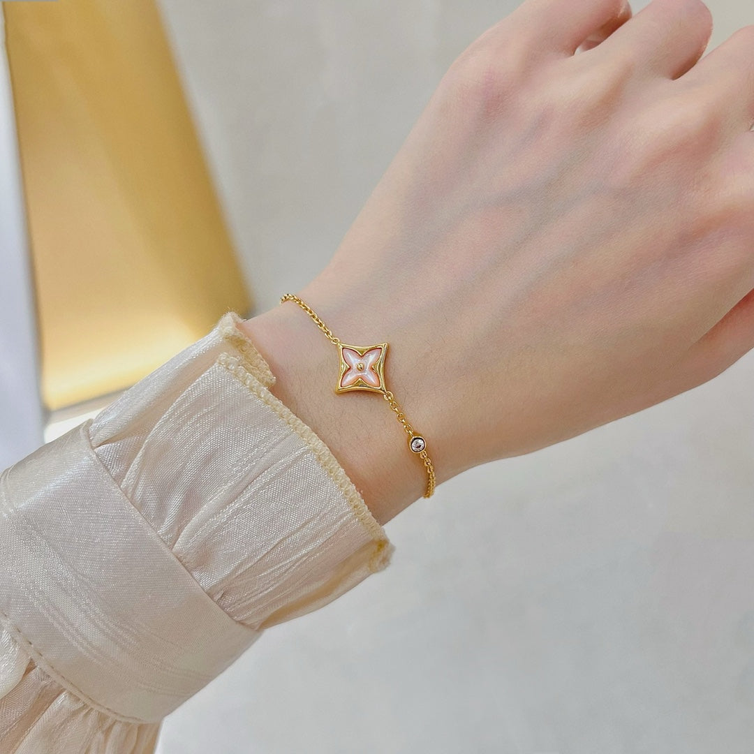 [Royal&Vicky]STAR 1 DIAMOND PINK GOLD BRACELET