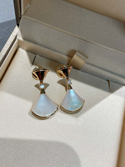 [Vicky]DREAM MOP 1 DIAMOND EARRINGS