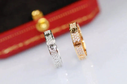 [Vicky] Liebesring 3,6 mm Diamanten gepflastert