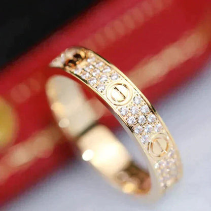 [Vicky] Liebesring 3,6 mm Diamanten gepflastert