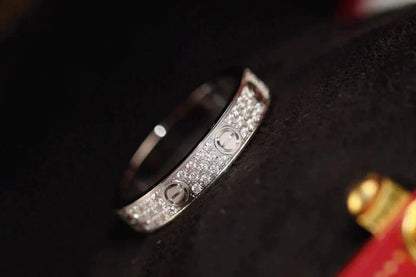 [Vicky] Liebesring 3,6 mm Diamanten gepflastert