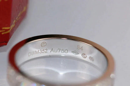 [Vicky] Liebesring 3,6 mm Diamanten gepflastert