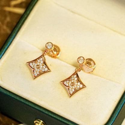 [Vicky]STAR DIAMONDS EARRINGS GOLD