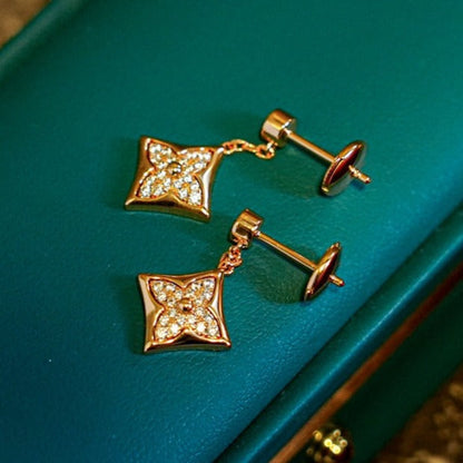 [Vicky]STAR DIAMONDS EARRINGS GOLD