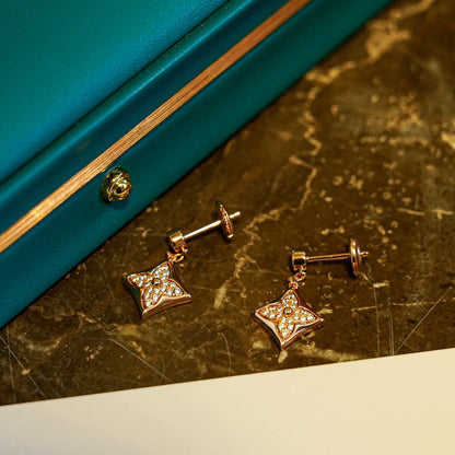[Vicky]STAR DIAMONDS EARRINGS GOLD