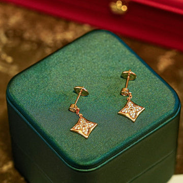 [Royal&Vicky]STAR DIAMONDS EARRINGS GOLD