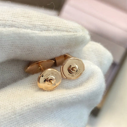 [Vicky]DREAM EARRINGS 3 MOTIFS ONYX MOP PINK GOLD