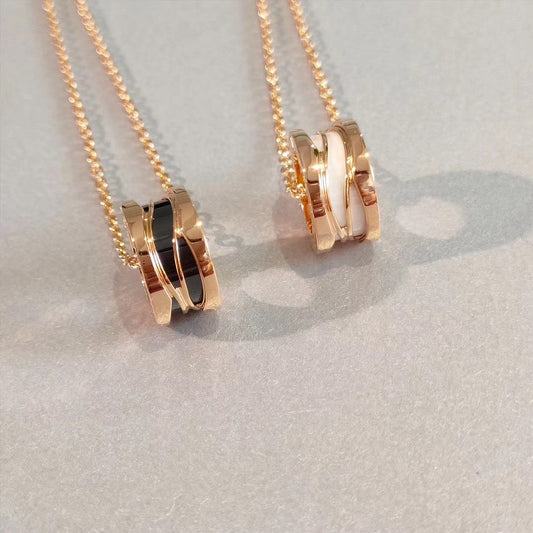 [Vicky]ZERO 1 NECKLACE PINK GOLD