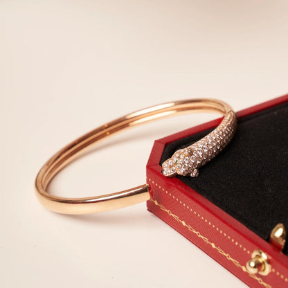 [Vicky] PANTHERE ROSÉGOLD DIAMANT OFFENES ARMBAND