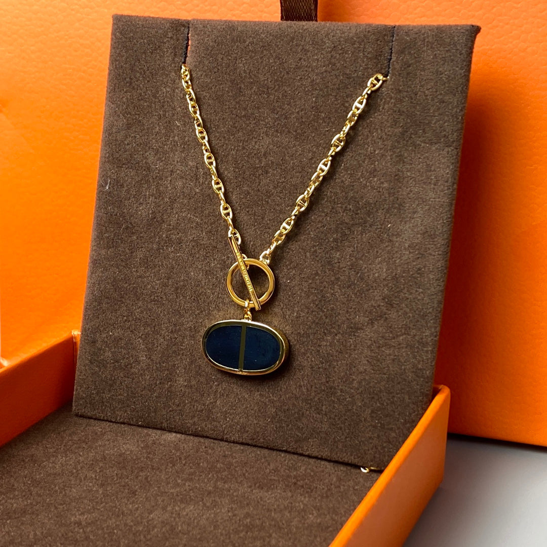 [Vicky]CHAINE VERSO BLACK CERAMIC NECKLACE