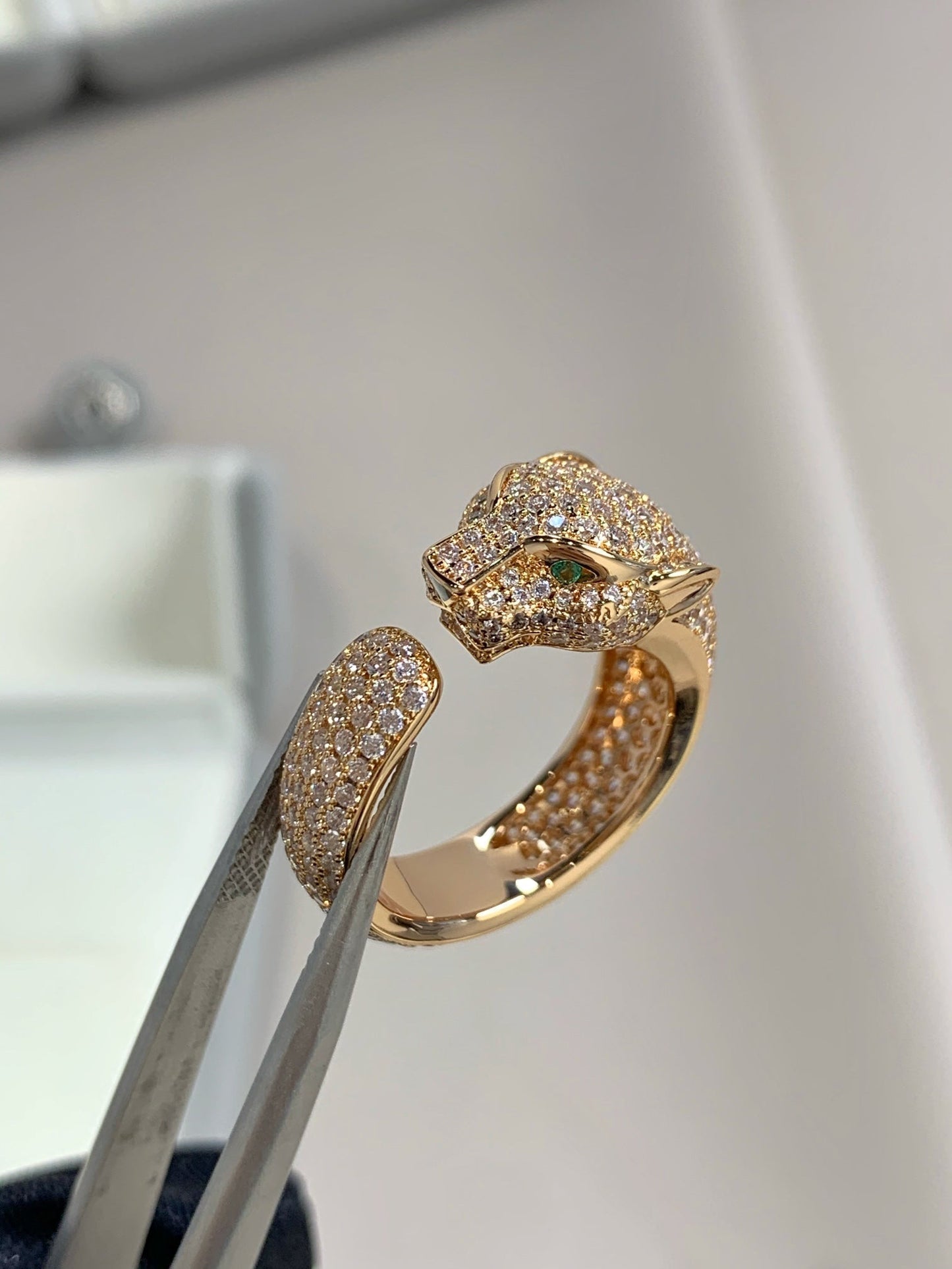 [Vicky] PANTHERE ROSÉGOLD-DIAMANTRING