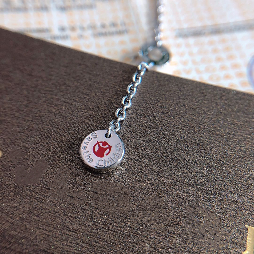 [Vicky]ZERO 1 BLACK CERAMIC SILVER NECKLACE