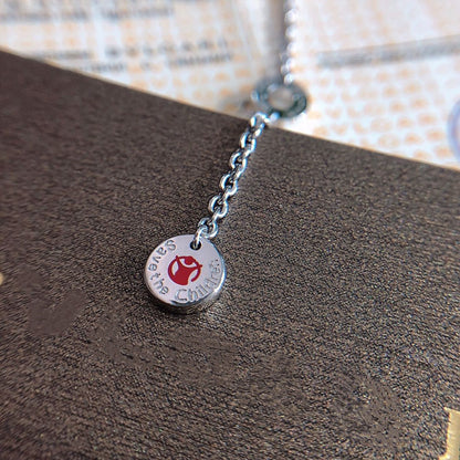 [Vicky]ZERO 1 BLACK CERAMIC SILVER NECKLACE