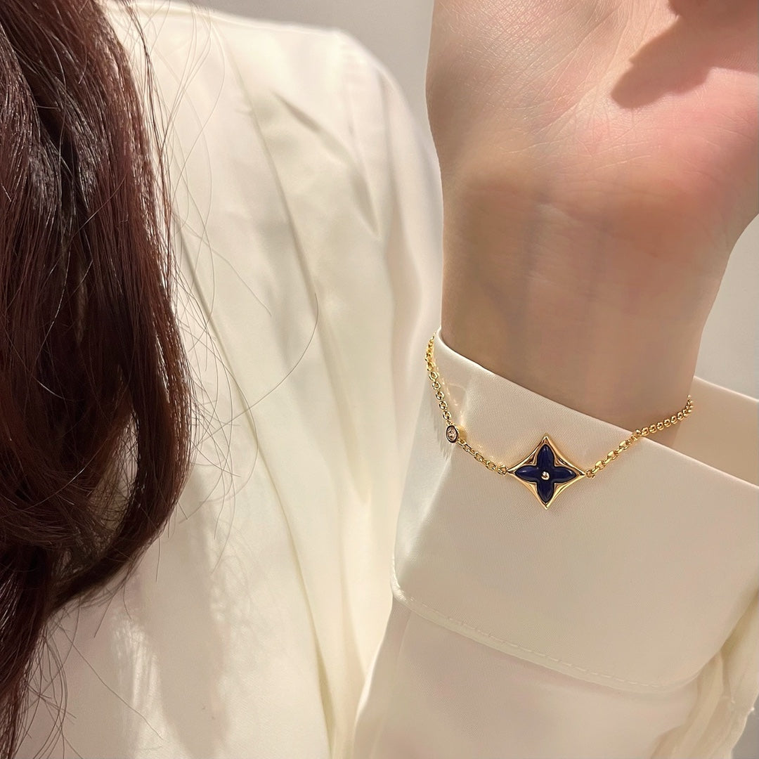 [ヴィッキー]カラースター ピンクゴールド ダイヤモンドブレスレット