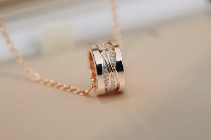 [Vicky]ZERO 1 PINK GOLD DIAMOND NECKLACE