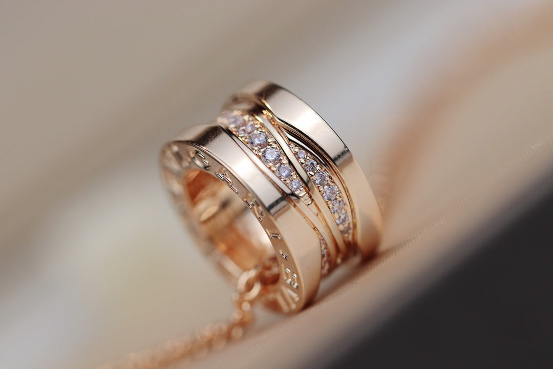 [Vicky]ZERO 1 PINK GOLD DIAMOND NECKLACE