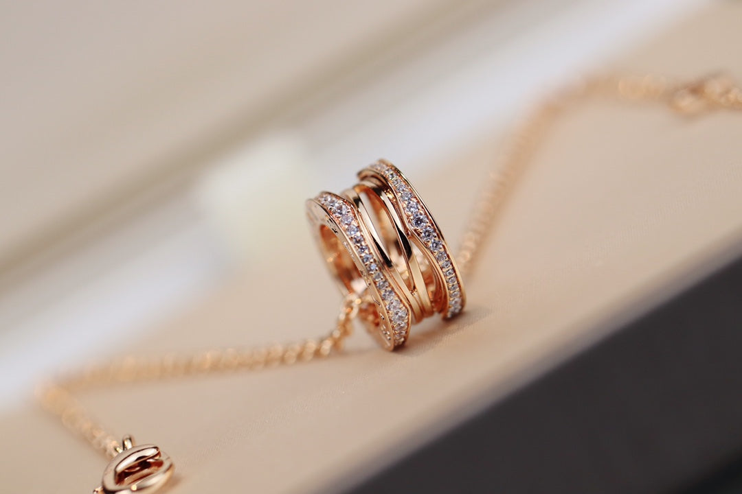 [Vicky]ZERO 1 PINK GOLD NECKLACE