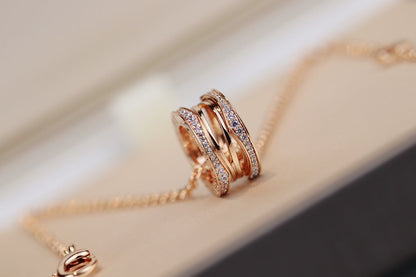 [Vicky]ZERO 1 PINK GOLD NECKLACE