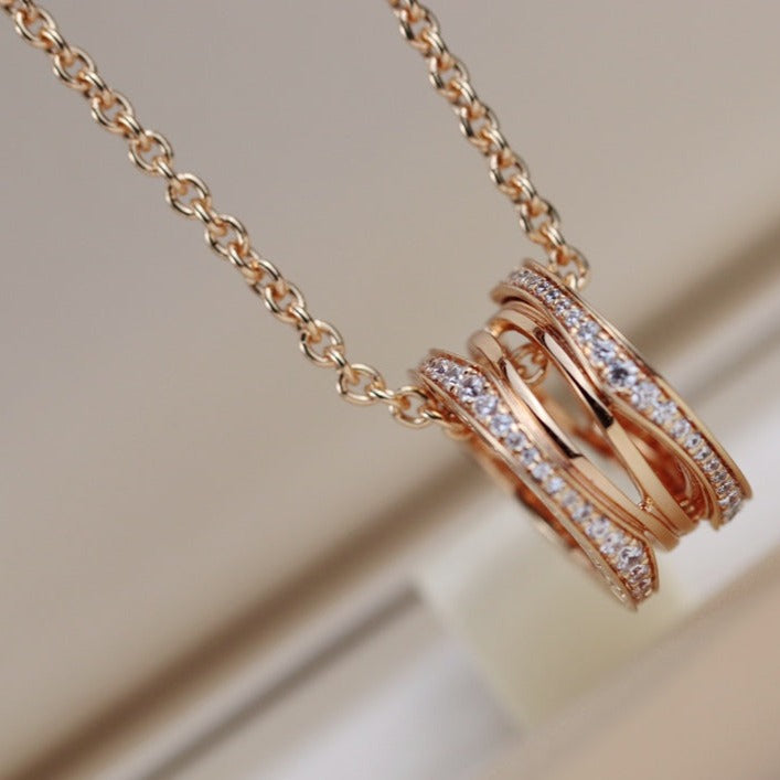 [Vicky]ZERO 1 PINK GOLD NECKLACE