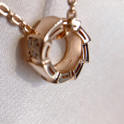 [Vicky]SERPENTI PEDANT DIAMOND PINK GOLD NECKLACE