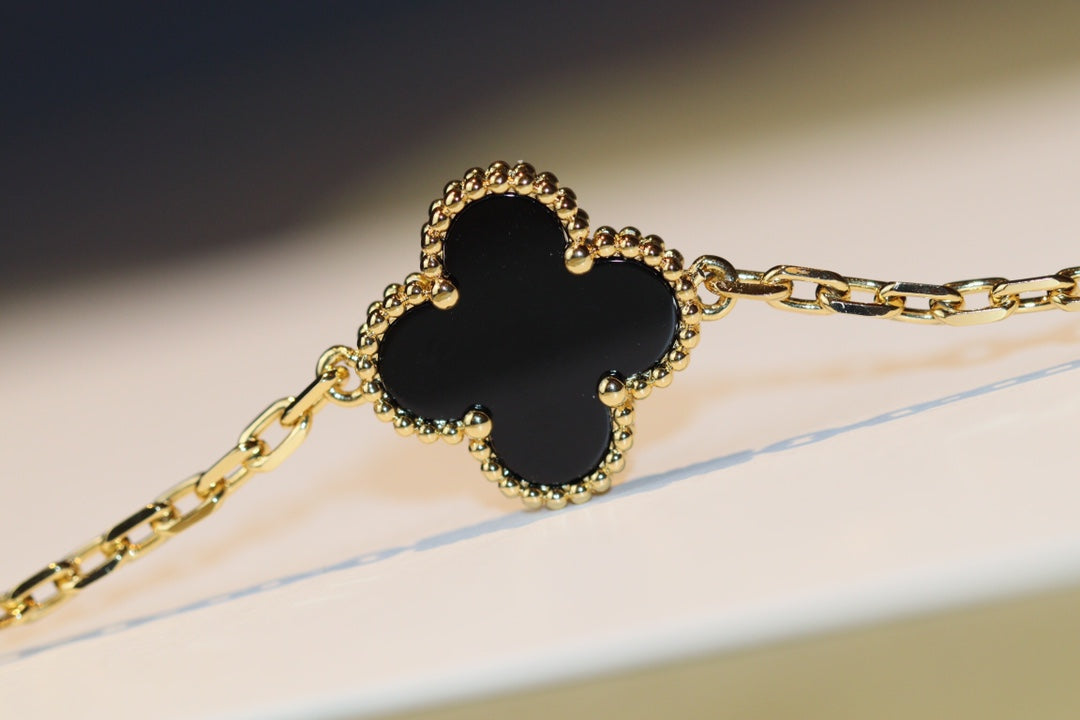 [Vicky]CLOVER 20 MOTIFS ONYX ROSE GOLD