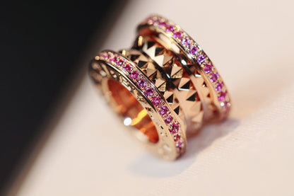 [Vicky]ZERO 1 ROCK PINK GOLD PINK DIAMOND NECKLACE