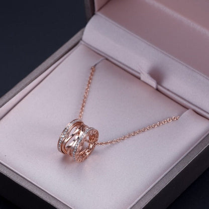 [Vicky]ZERO 1 PINK GOLD DIAMOND OPEN NECKLACE