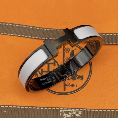 [Vicky]H BRACELET 12MM BLACK WHITE CERAMIC